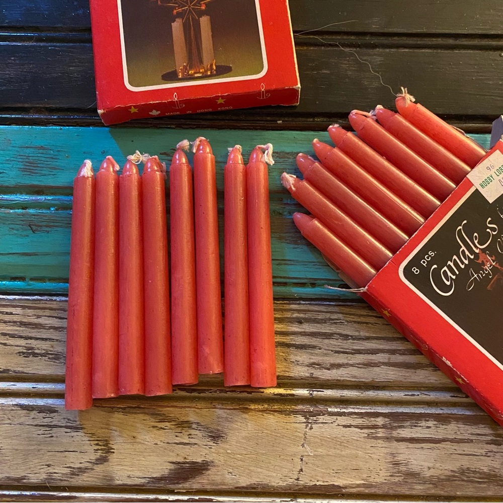 3 for $15 ⭐️ Vintage mini 4” Christmas Candles 2 boxes 16 candles Angel Chimes